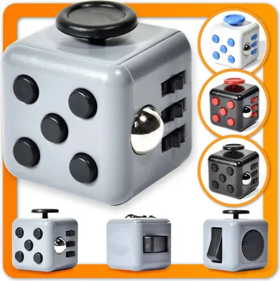 Produktbild von Fidget Cube Stresswürfel Anti-Stress Spielzeug für Kinder und Erwachsene – Fördert Konzentration & Fingerfertigkeit mit 6 starken Funktionen