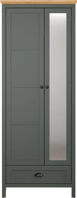 Produktbild von trendteam Stanton Garderobenschrank Tannengrün/Evoke Eiche, B/H/T ca. 77/198/39 cm