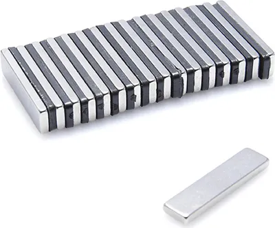 Produktbild von Neodym Magnete 25 x 6 x 2 mm N38 Quader Case - 10 Stück, Extrem stark, Magnettafeln, Kühlschränke, Whiteboards, DIY
