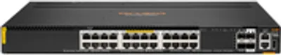 Produktbild von HPE Aruba 6300M 24-port SFP+ and 4-port SFP56 Switch - Switch - L3 - managed - 24 x 100/1000/2.5G/5G/10GBase-T (4PPoE) + 2 x 10 Gigabit / 25 Gigabit / 50 Gigabit SFP56 (uplink / stacking) + 2 x 10 Gigabit / 25 Gigabit SFP56 - an Rack montierbar - 4PPoE