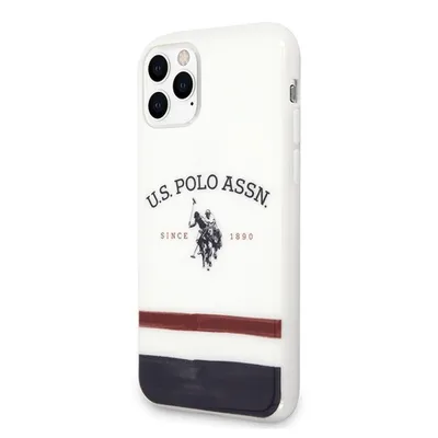 Imagen del producto de Funda Usa Polo Assn. Colección Tricolor para iPhone 11 Pro Max - Blanca
