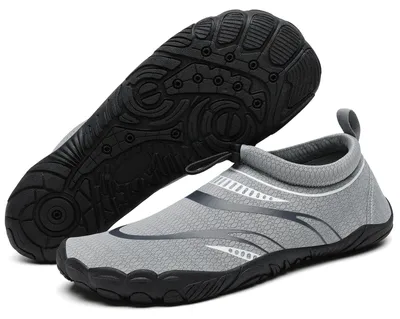 Produktbild von Herren Schwimmschuhe Aquaschuhe Barfußschuhe Schnelltrocknend Grau 46 EU