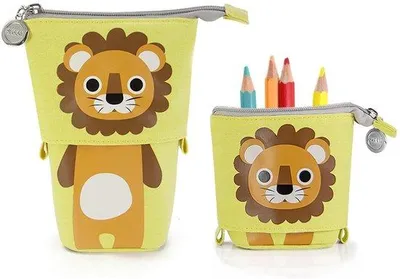 Immagine prodotto di Borsa a tracolla, borsa a tracolla per bambini, articoli di cancelleria per ragazzi e ragazze, regalo per adolescenti, 12,5–19 cm, colore leone