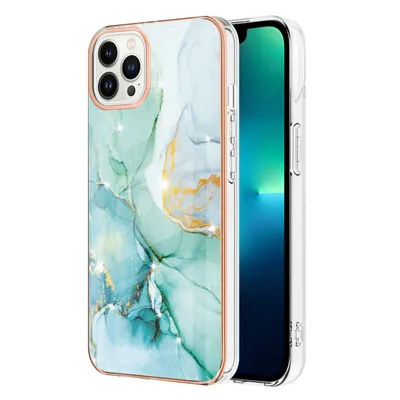 Obrázek produktu pro Pouzdro pro iPhone 13 Pro Max, tenké mramorové nárazuvzdorné měkké TPU bumper pouzdro zelené
