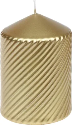 Produktbild von Steinhart Stumpenkerze Brissago Ø 6,6 x 10 cm gold