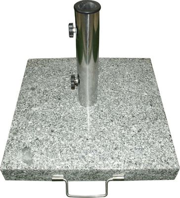 VCM Sonnenschirmständer | 25 kg Granit | grau eckig | 40 x 40 cm Griff