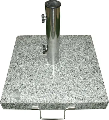 Produktbild von VCM Sonnenschirmständer | 25 kg Granit | grau eckig | 40 x 40 cm Griff