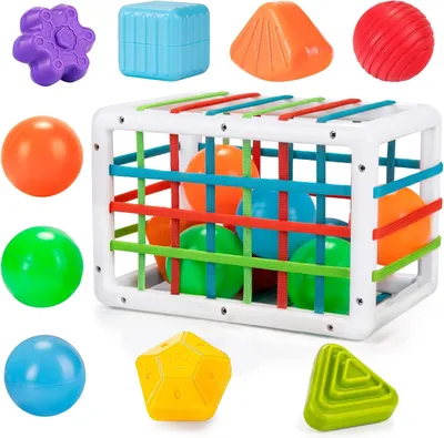 Productafbeelding van Babyspeelgoed 1 2 jaar - Montessori sorteerspel 6 9 12 18 maanden baby - Ontwikkelingsactiviteitskubus - Educatief spel