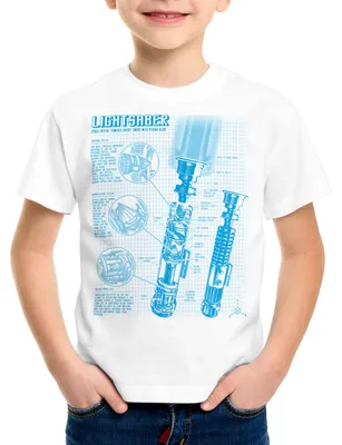 Produktbild von style3 Laserschwert Blaupause Kinder T-Shirt lichtschwert