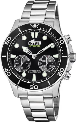 A close-up studio shot of a men's wristwatch.
