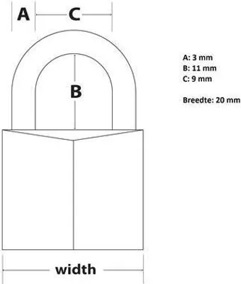 Produktbild von Master Lock - Hunglot Masterlock 4 wie -Main wartungsfähiges Messen 20mm | Blasen Sie ein 4 -Stück