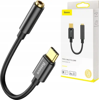 Image de Baseus CATL54-01 cable gender changer Type-C 3.5mm Black