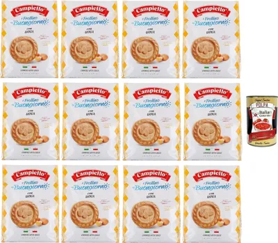Produktbild von Campiello il Frollino del Buongiorno con Uova, Keks -Shortbread mit Eiern, cookies with eggs, 12x 700 g + Italian Gourmet polpa 400g