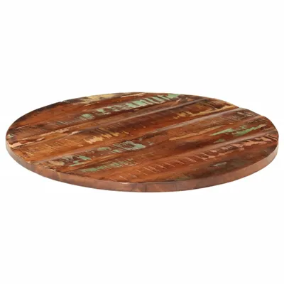 Produktbild von vidaXL Tischplatte Ø 80x1,5 cm Rund Altholz Massiv