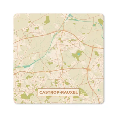 Produktbild von MuchoWow® Mauspad Mousepad Castrop-Rauxel - Karte - Stadtplan - Vintage 30x30 cm - Mousepads - Maus Mat - Pad - Mausunterlage - Gaming
