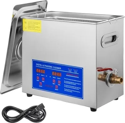 Image de Nettoyeur à ultrasons pour bijoux, 6 l, 380 W, acier inoxydable