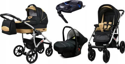 Immagine prodotto di BabyLux® Largo | Set 4in1 | Black Coffe | passeggino per bambini | set passeggino