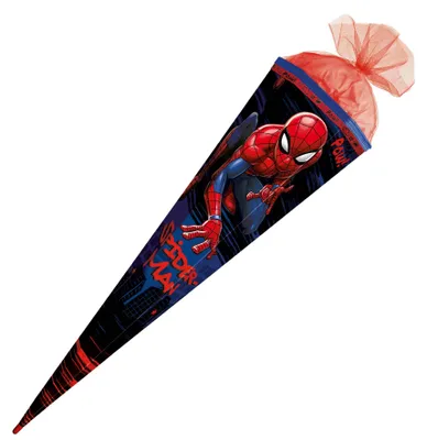 Immagine prodotto di Cono scuola Roth Marvel Spiderman 85cm quadrato con chiusura in tulle