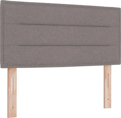 Produktbild von vidaXL LED Kopfteil mit LED-Lichtleisten Taupe 90 cm Stoff