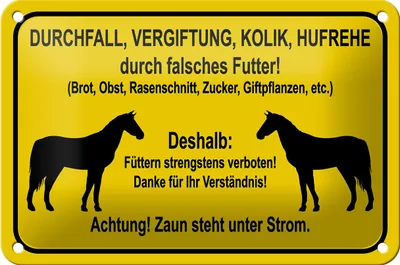 Produktbild von Blechschild Hinweis 18x12cm füttern strengstens verboten
