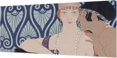 Produktbild von Wandtapete - Dekorative Tapete für Wohnzimmer- Tapetenfolie für Wanddekoration - 208x146 cm - Künstlerpaar