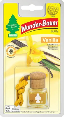 Zdjęcie produktu dla Wunder-Baum Vanilla, Odświeżacz powietrza w płynie, Żółty, Wanilia, Samochód