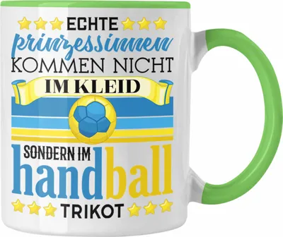 Produktbild von Trendation - Handball Geschenk Frauen Tasse Spruch Handball-Spielerin Geschenkidee (Grün)
