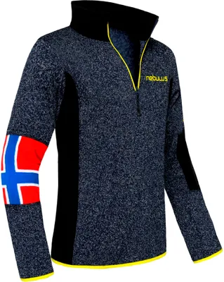 Produktbild von Nebulus Fleecepullover PAO Herren, warmer Fleecepullover, Pulli aus Fleece mit Half Zip Reißverschluss, P4676 - Herren, navy-gelb, XXL