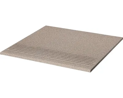 Produktbild von Feinsteinzeug Treppenstufe Starline 29,8 x 29,8 x 0,8 cm R10B hellgrau matt