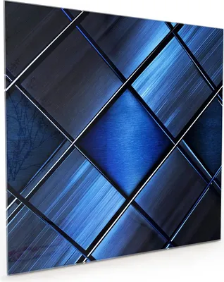 Produktbild von Küchenrückwand Spritzschutz Glas mit Motiv Blaue Kacheln 40 x 40 cm