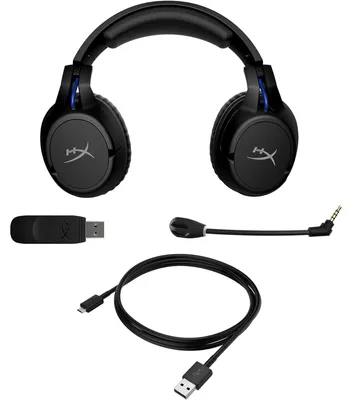 Image de HyperX Cloud Flight - Wireless Gaming Headset (Black-Blue) - PS5-PS4 Avec fil &sans fil Arceau Jouer