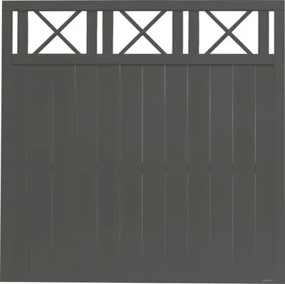 Produktbild von Zaun Hauptelement Konsta Provence 180 x 180 cm anthrazit