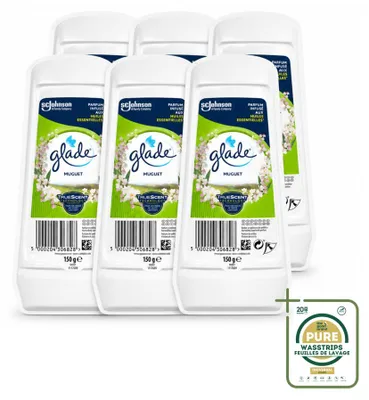 Obrázok produktu pre 6 kusov gélového osviežovača vzduchu Glade – vôňa Maiglöckchen – 150 g – balenie