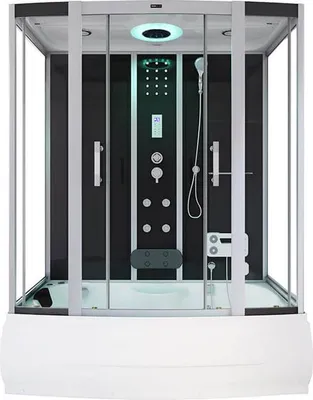 Immagine prodotto di Home Deluxe - Doccia a vapore DIAMOND, nera, dimensioni: 170 x 90 x 220 cm - incl. radio, doccia a pioggia e accessori completi I Sauna a vapore, vasca da bagno, idromassaggio, doccia