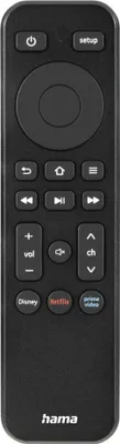 Produktbild von Hama Fernbedienung, TV + Button Netflix, Prime Video, Disney+, progra