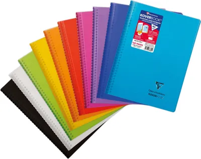 Produktbild von Clairefontaine 20x Koverbook Spiralblock A4, 80 Blatt liniert Sortiert 376801C