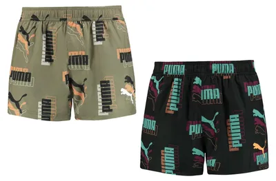 Produktbild von Puma Swim Herren Logo Short Trunk Print Badehose S bis XXL Farbwahl NEU