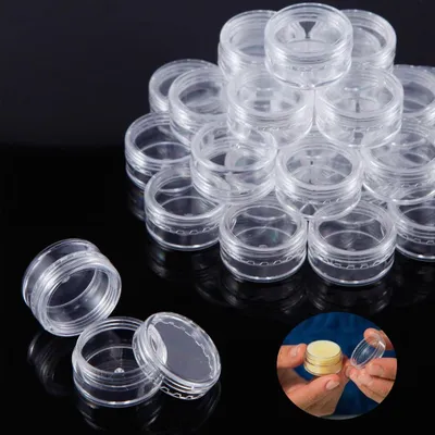 Imagen del producto de Conjunto de 24 recipientes transparentes para cremas, con tapa de rosca, de 30 ml, para cosméticos