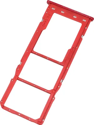 Produktbild von Clappio, Dual-Nano-SIM- und Micro-SD-Kartenhalter für Samsung Galaxy A10, Rot