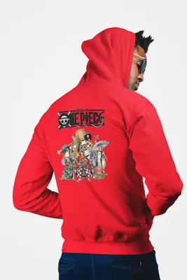 Produktbild von D&B Uni Hoodie ZIPMO00038 One Piece Rot-Größe 3XL