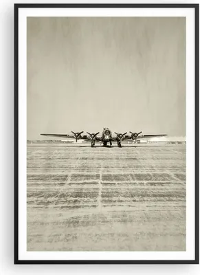 Produktbild von Gerahmtes Poster - Schwarzer Rahmen - Flugzeug alt Bomber - 70x100 cm - Wand Bild - Wanddeko - Wandbilder - Kunstposter - Wandposter - Bilderrahmen - Bilder - Kunstdruck - Wandbild - P2BPA70x100-4184