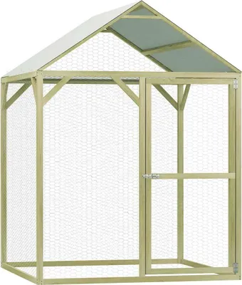 Image de vidaXL Cage à poules 1,5x1,5x2 m Bois de pin imprégné