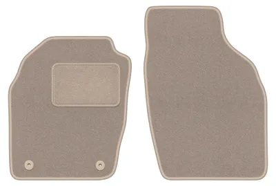 Produktbild von Velours-Fußmatten Vorne für Opel Agila A 2000-2007 (Schrägheck) – 2-tlg, Beige, passgenau – Wielganizator LUX
