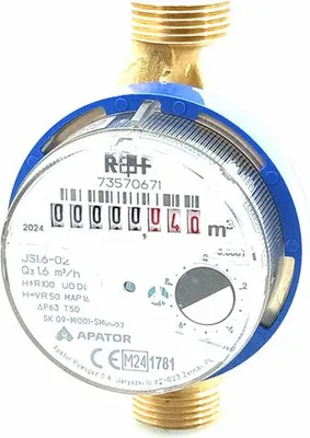 Obrázok produktu pre Bytový suchobežný vodomer Plano SV 1/2˝ DN15 1,6 m3/h 110 mm 30 ° C
