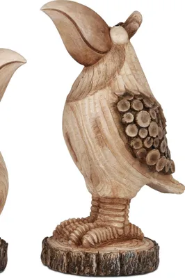 Produktbild von Dekofigur Vogel HOLZOPTIK H. 45cm braun aus Kunststein Formano Garten WA