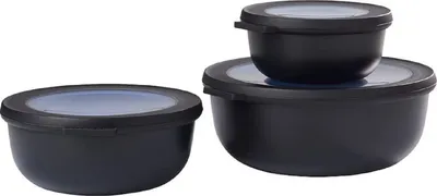 Obrázok produktu pre Súprava misiek Mepal Nordic Black 3-dielna (350, 750 ml a 1,25 l)