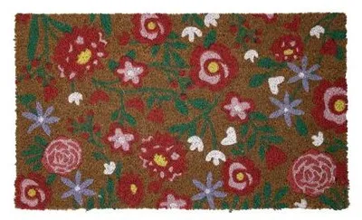 Imagen del producto de Alfombrilla para zapatos "Mars & More" con diseño de amapolas, colorida, 75x45 cm