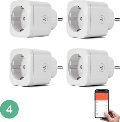 Produktbild von BELIFE® Smart WLAN Wi-Fi Steckdose 16A Intelligente Mini Steckdose - funktioniert mit Android und iOS und Google Home, Alexa, Google Nest Hub, auf NUR 2.4 GHz Netzwerk (4 PACK) [Energieklasse A]
