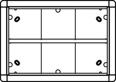 Produktbild von Schneider Electric GmbH Portier AP-Rahmen ws 6-fach 326x230mm 1 8836/70 (1883670)
