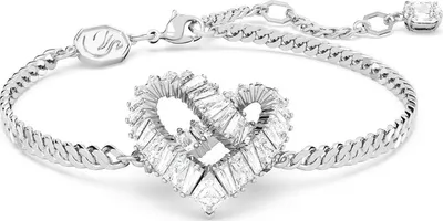 Produktbild von Swarovski-MATRIX:ARMBAND HRT WOVEN WHI/RHS 5648299 16,5-20 cm